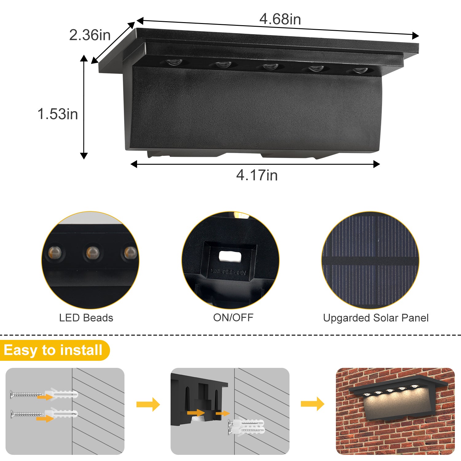 VividSolar™ - Flerfärgad Solcellslampa för Staket