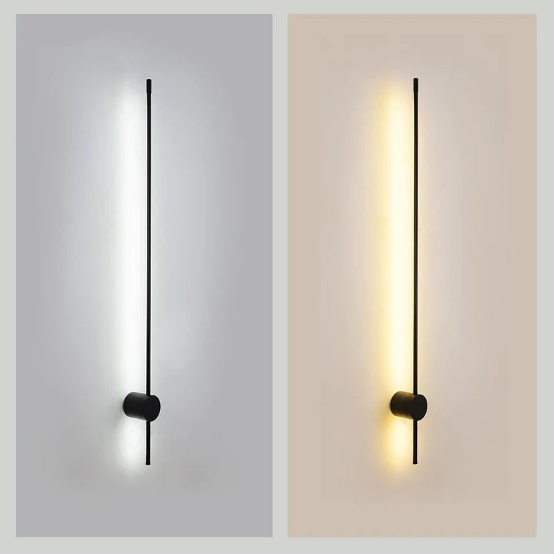 Minimalistisk vägglampa med stickor