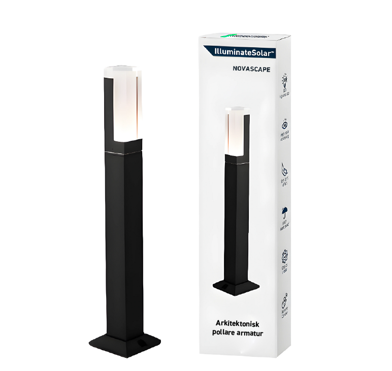 NovaScape™ - Arkitektoniska pollarlampor (2-pack)