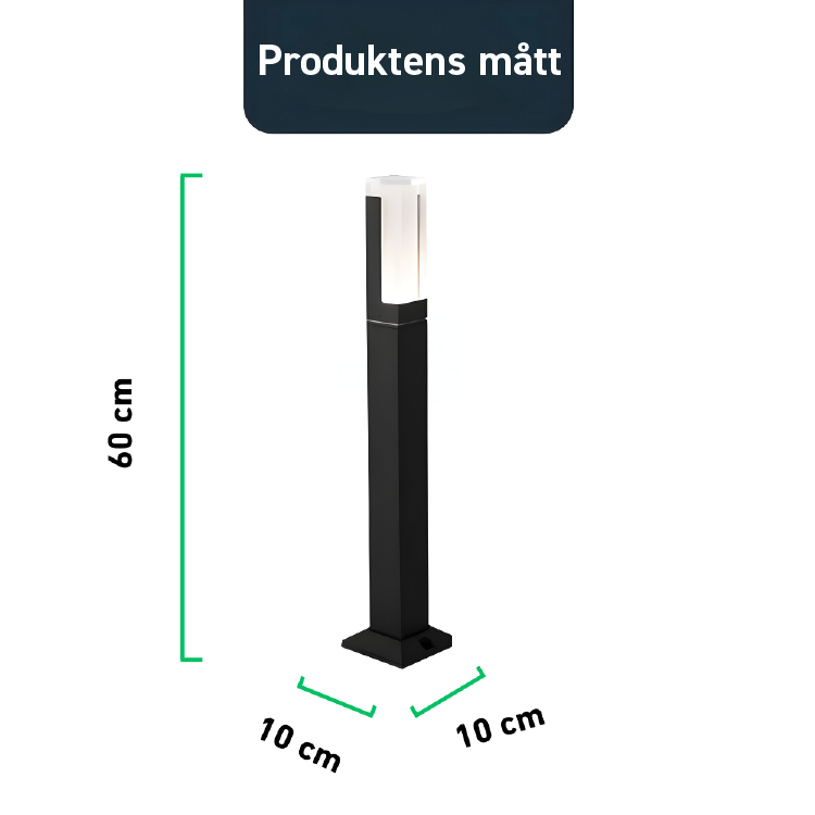 NovaScape™ - Arkitektoniska pollarlampor (2-pack)